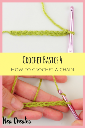In the fourth lesson of Crochet basics we'll learn how to crochet, count, mark and insert the hook in chains. Join us and learn how to crochet! | Nea Creates
