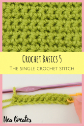 In this lesson we will learn how to crochet the single crochet stitch. We will also learn how to single crochet a flat piece in two ways. | Nea Creates